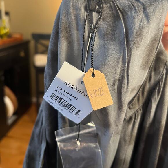 NWT Rails Jasmine Slate Grey Tie Dye Blouson Mini Dress Size S - Picture 5 of 5